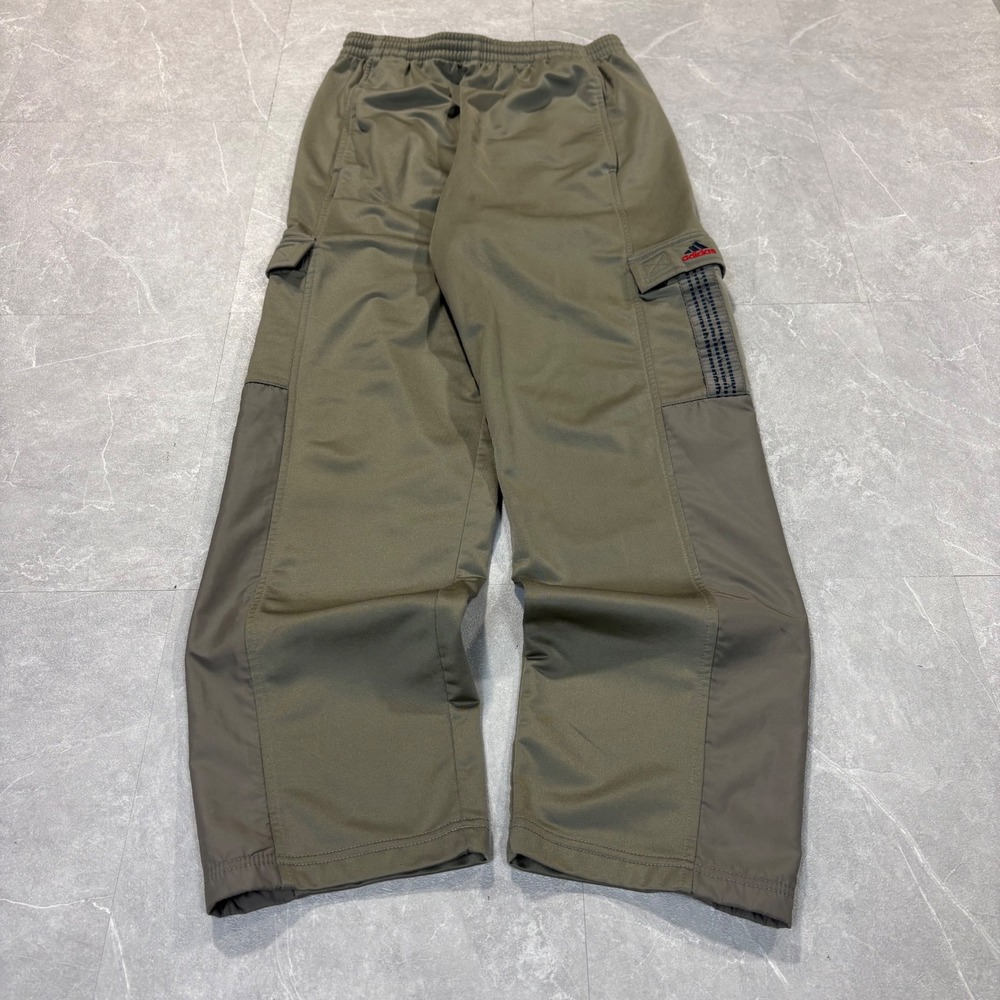 Adidas Vintage Cargo Track Pants Olive Green Mens Small RN 88387 CA 00411